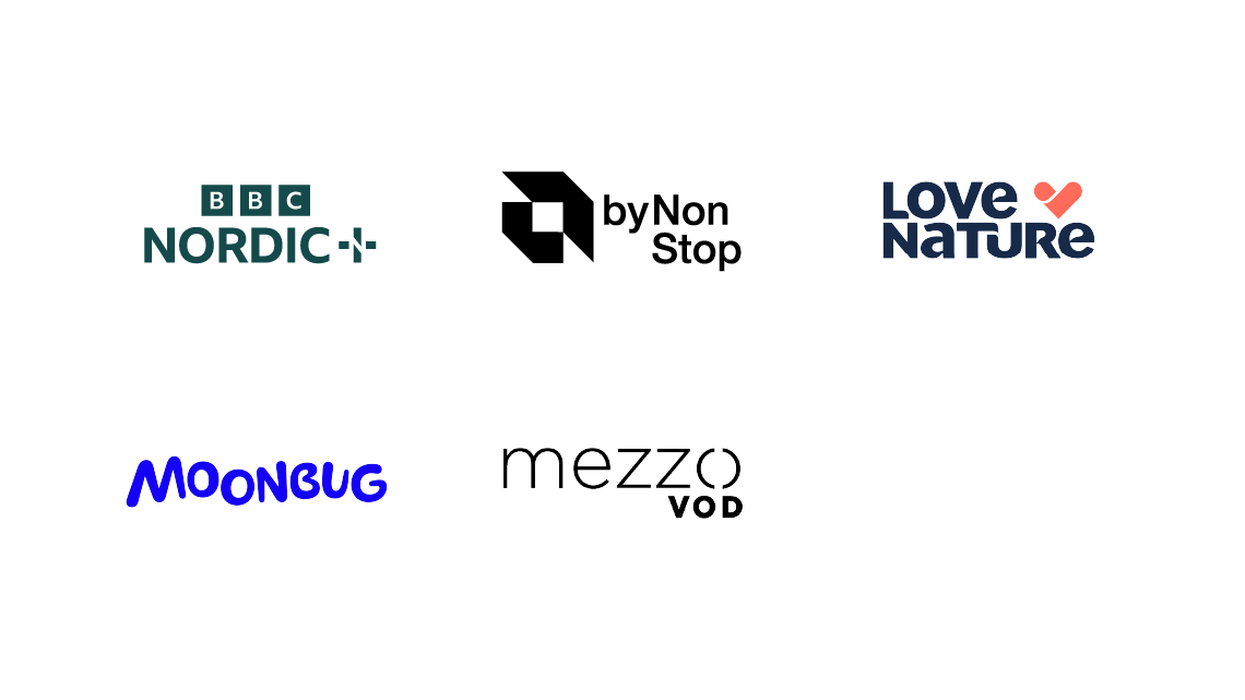 Extra streamingtjenester BBC Nordic+, ByNonStop, Love Nature, Moonbug, Mezzo VOD