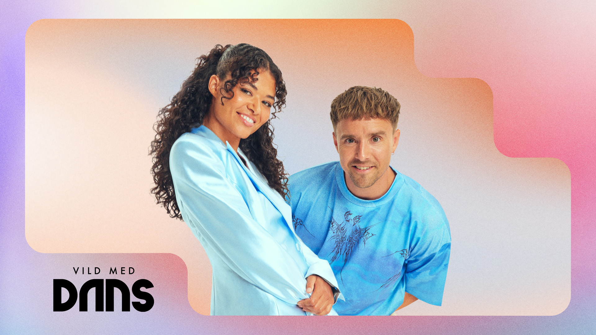 Promoveringsbillede af årets 2 vild med dans værter