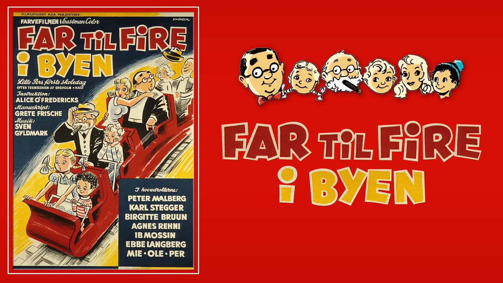 1956 ASA Film. All Rights Reserved. Far til fire i byen