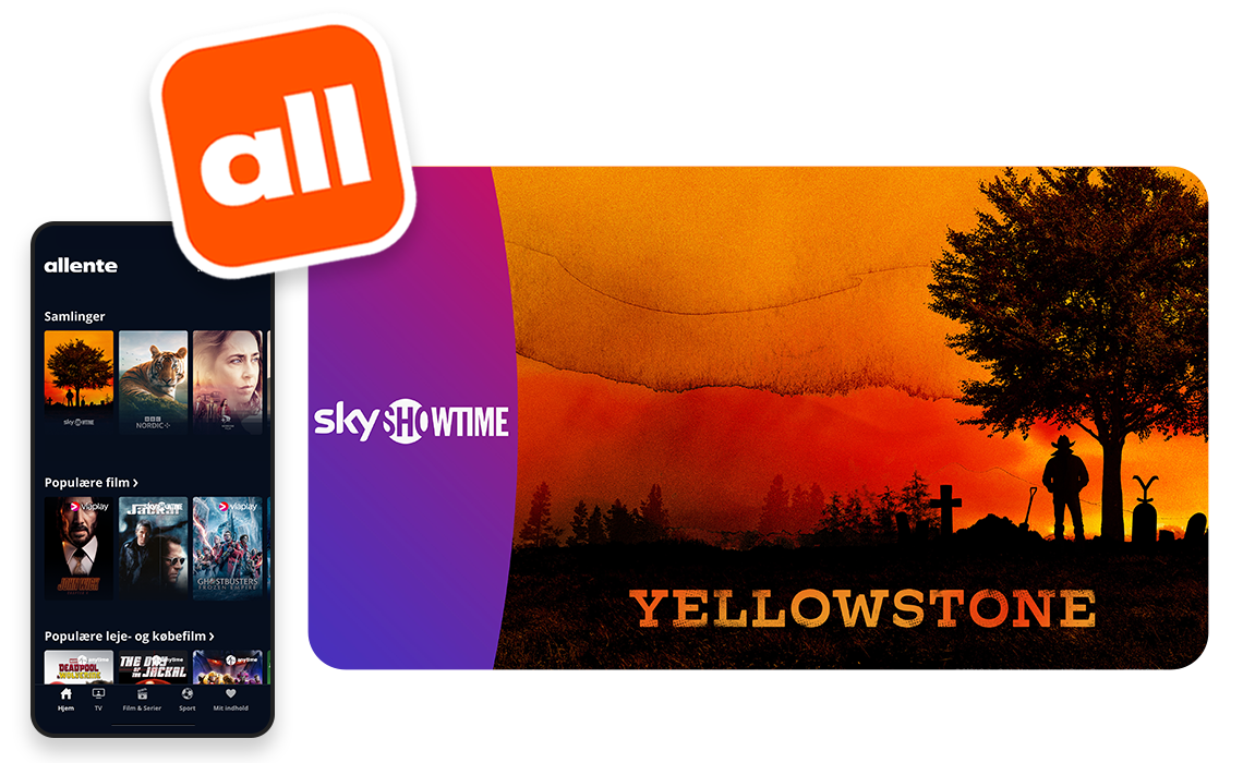 Streamingtjenester & TV-kanaler samlet i én pakke - Allente
